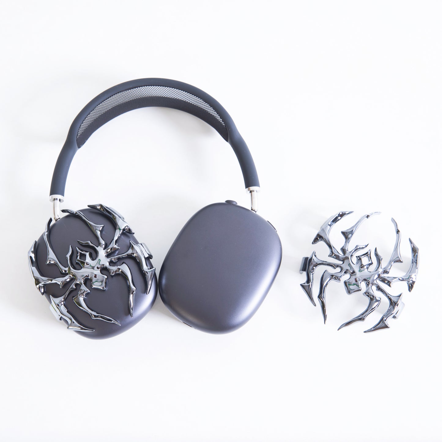 AirPods Max,Gothic, girlfriend, Gift for him, Gift for her, cyberpunk, Christmas, boyfriend, Apple headphones case, anniversary, Airpods Max case, Airpod Max cover, Airpod Max accessaries, Airpod Max, chrome spider, futuristic, headphone accessories, headphone attachments