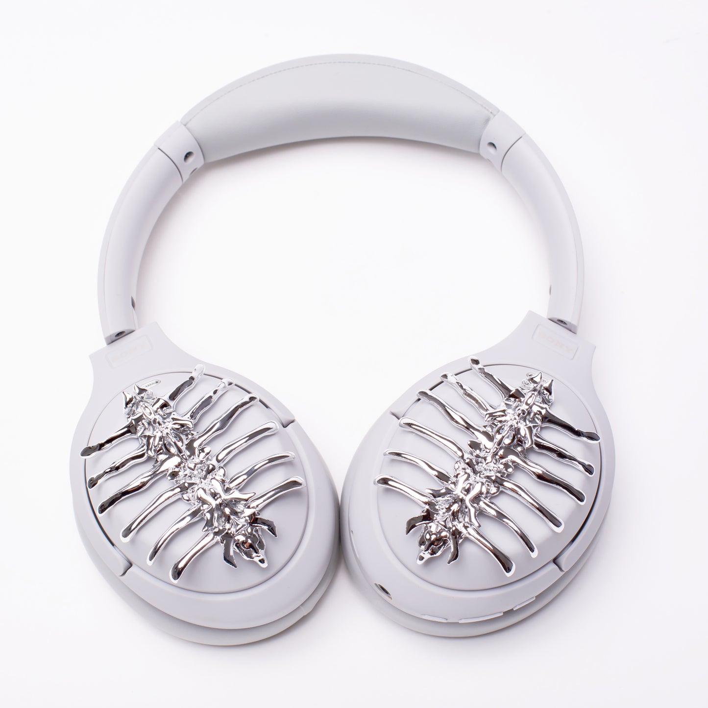 Sony XM4 attachments, Sony XM4 aesthetic, Sony XM4 accessories, sci-fi, Gothic, girlfriend, Gift for him, Gift for her, futuristic, cyberpunk, boyfriend, sonyheadphones, sonywh1000xm5, Sonywh1000xm4, headphone accessories, headphone attachments, chrome spines, spines