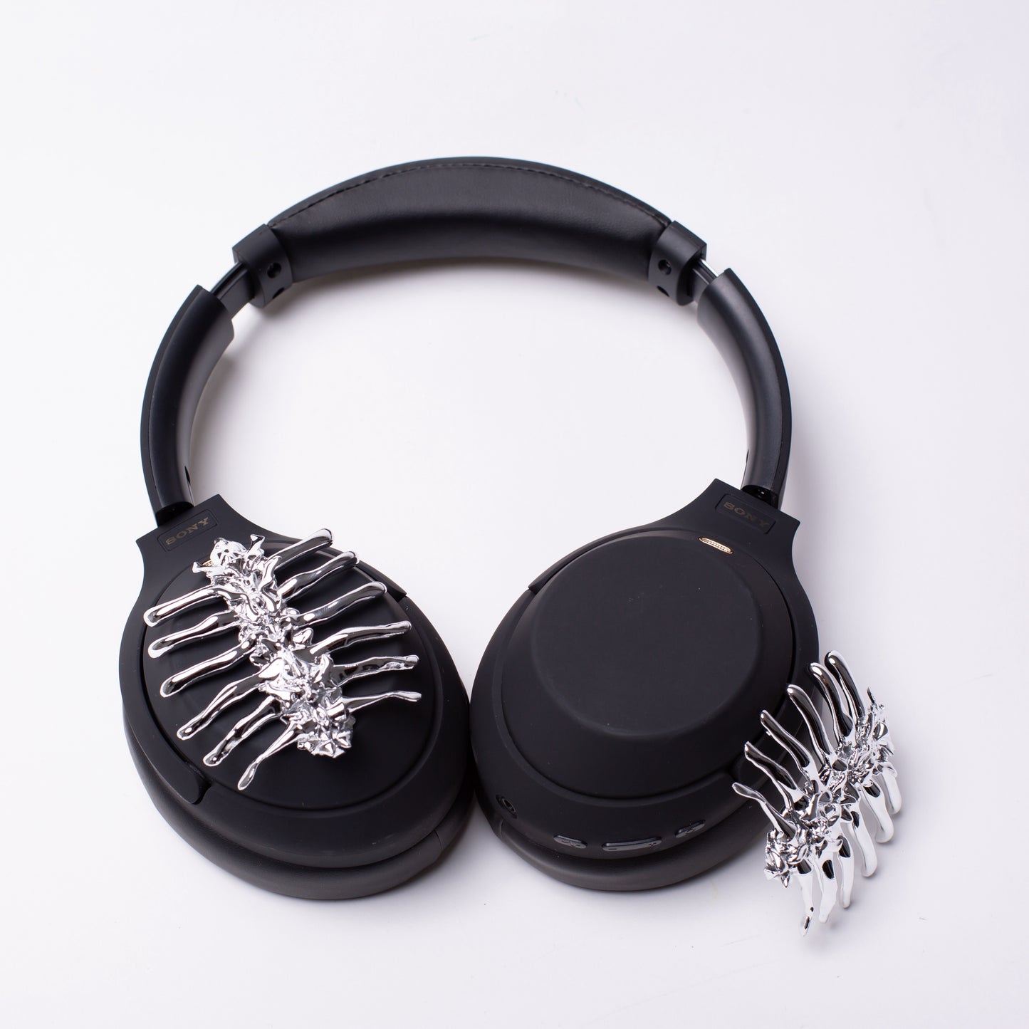 Sony XM4 attachments, Sony XM4 aesthetic, Sony XM4 accessories, sci-fi, Gothic, girlfriend, Gift for him, Gift for her, futuristic, cyberpunk, boyfriend, sonyheadphones, sonywh1000xm5, Sonywh1000xm4, headphone accessories, headphone attachments, chrome spines, spines