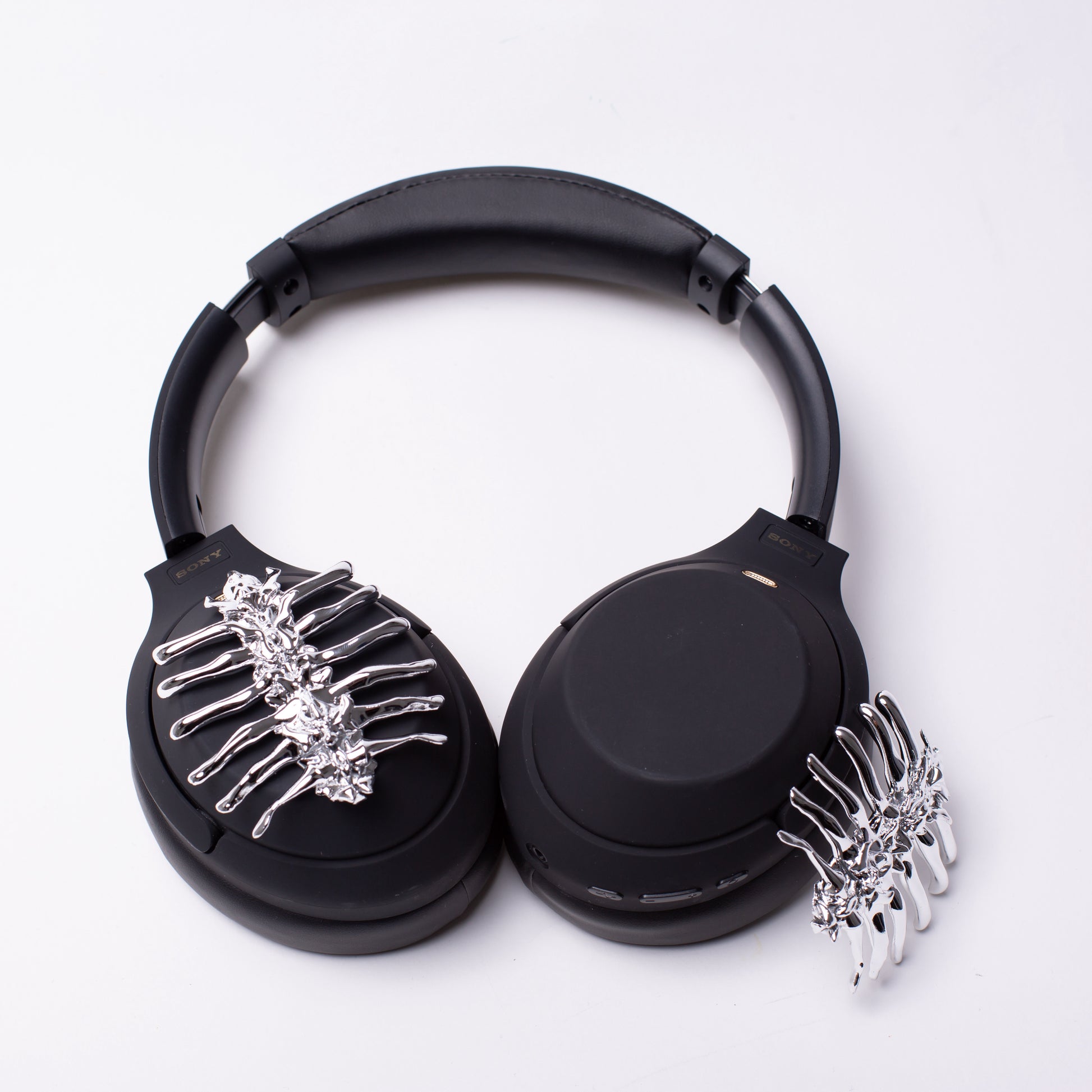 Sony XM4 attachments, Sony XM4 aesthetic, Sony XM4 accessories, sci-fi, Gothic, girlfriend, Gift for him, Gift for her, futuristic, cyberpunk, boyfriend, sonyheadphones, sonywh1000xm5, Sonywh1000xm4, headphone accessories, headphone attachments, chrome spines, spines