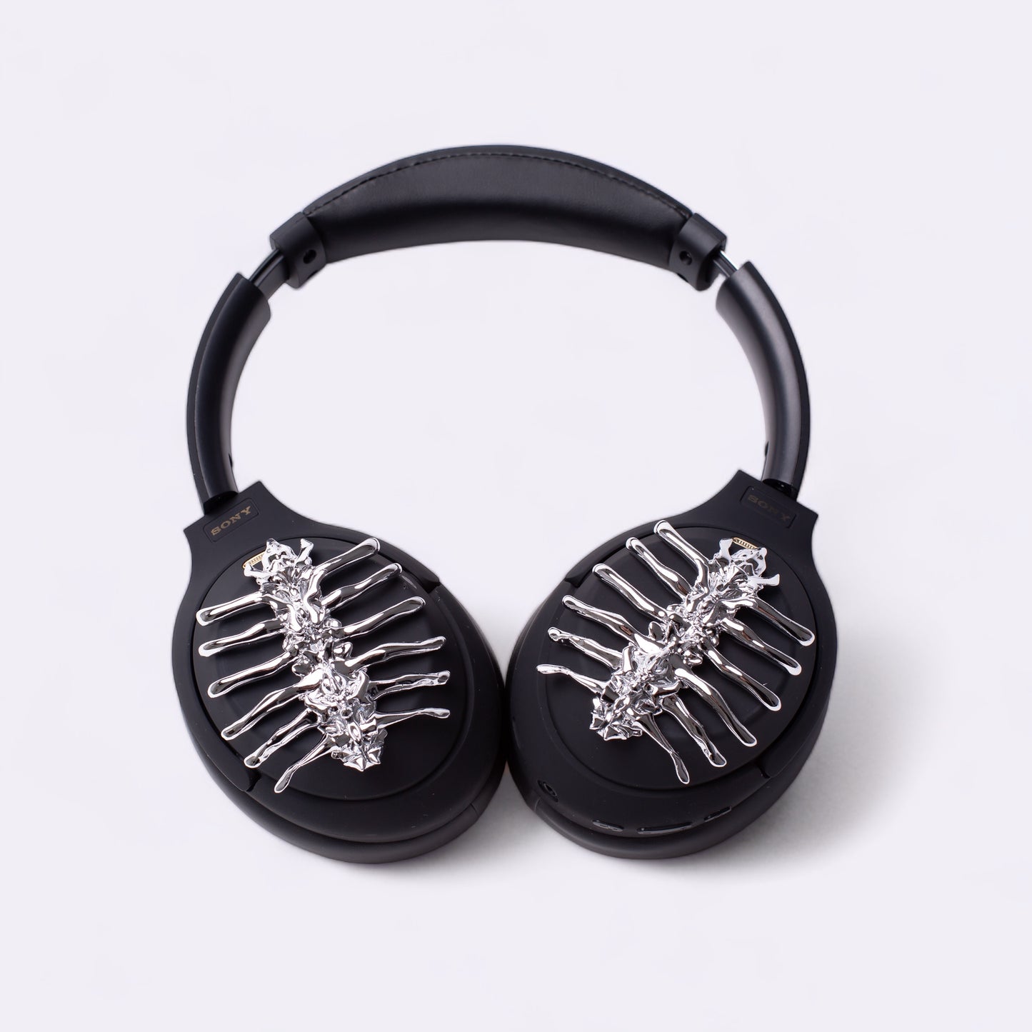 Sony XM4 attachments, Sony XM4 aesthetic, Sony XM4 accessories, sci-fi, Gothic, girlfriend, Gift for him, Gift for her, futuristic, cyberpunk, boyfriend, sonyheadphones, sonywh1000xm5, Sonywh1000xm4, headphone accessories, headphone attachments, chrome spines, spines