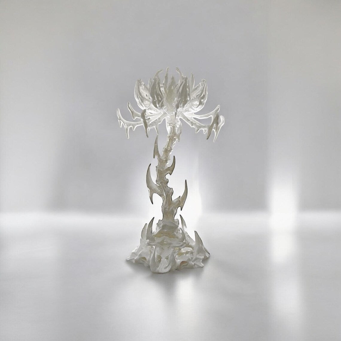 Resin Lotus Jewelry Stand: Gothic Home Decor Art